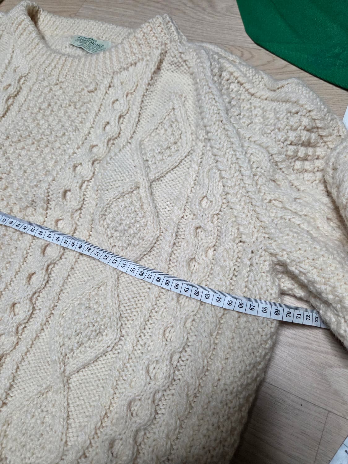 도네갈 아일랜드 크라나 핸드니트 크림 화이트 케이블 니트 스웨터  상품이미지8