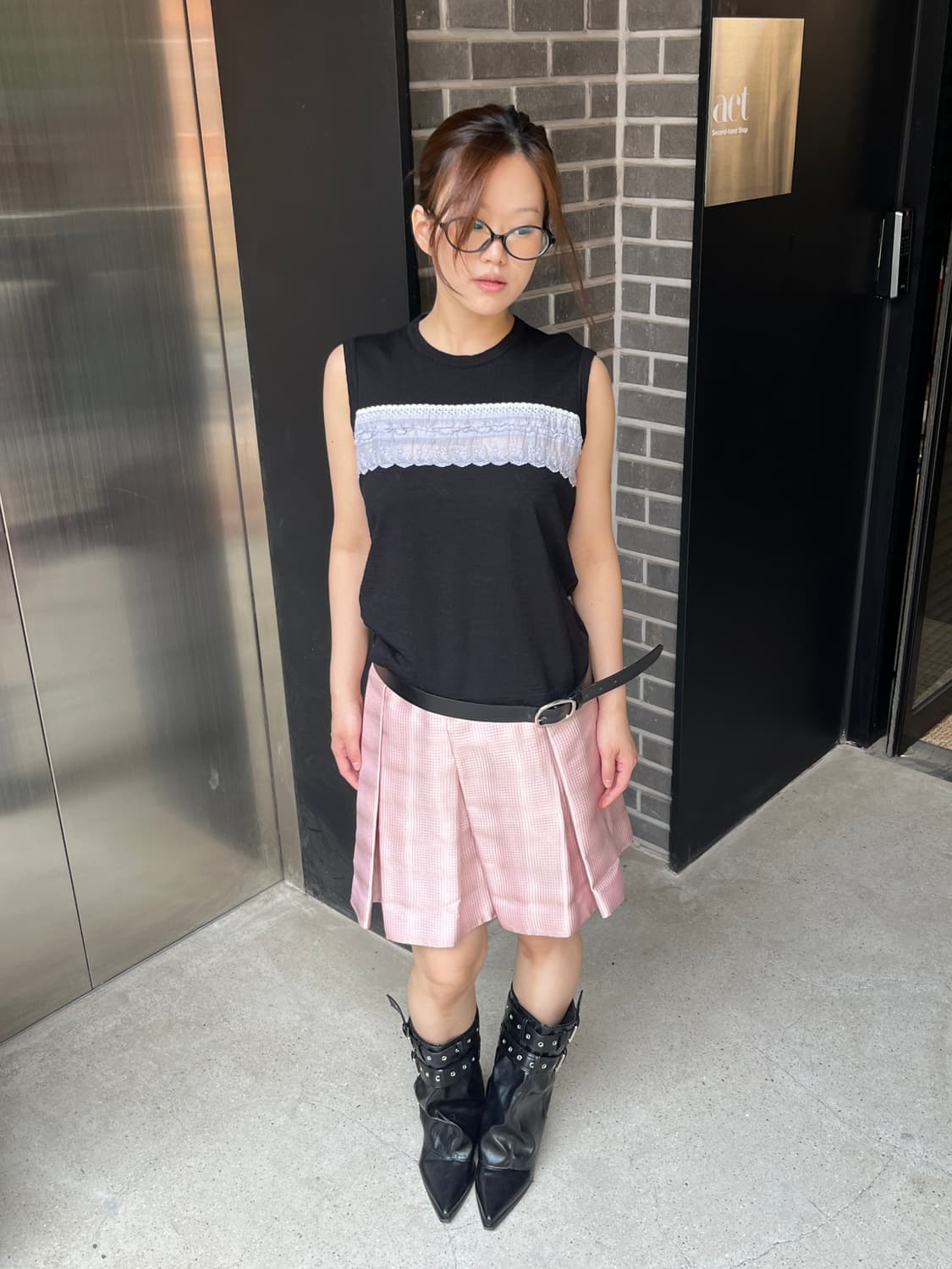 Jil Sander Navy 질샌더 플리츠 스커트  상품이미지3