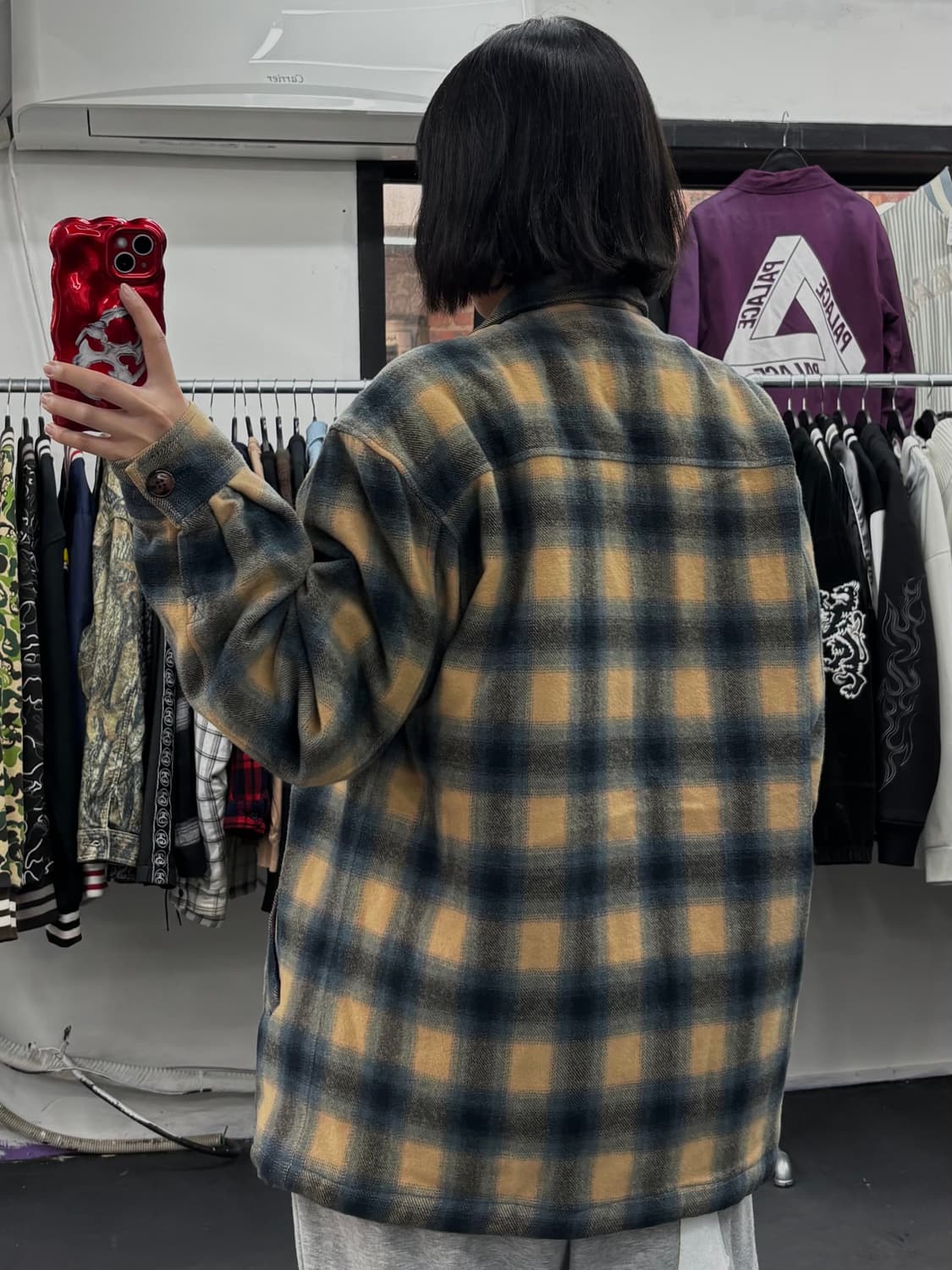 랭글러 체크 누빔 자켓 상품이미지4