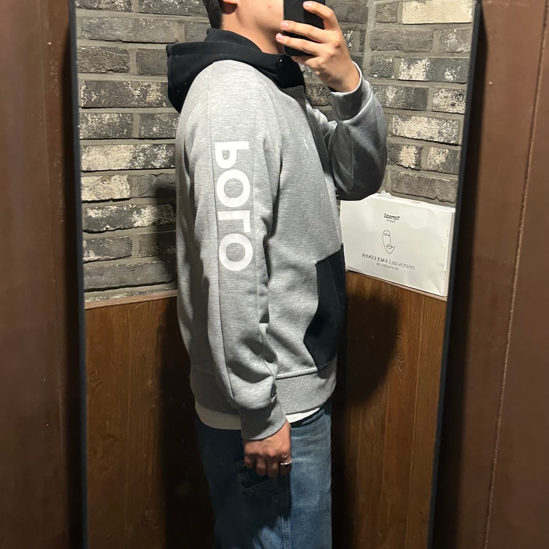 L) 폴로 랄프로렌 스펠로고 후드집업 그레이/블랙 상품이미지10