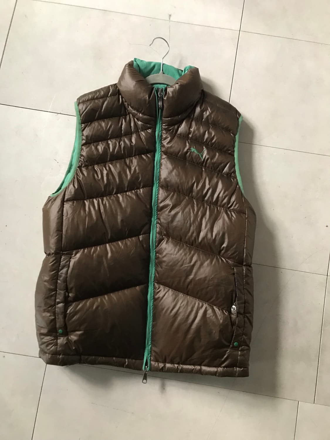 퓨마 브라운 패딩 조끼 상품이미지8