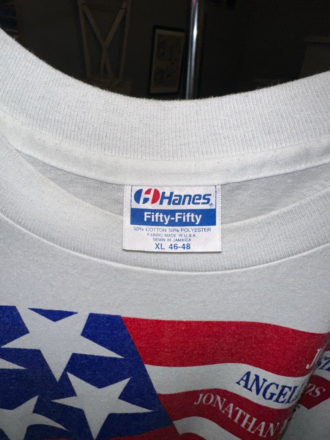 90’s Hanes 50/50 American Flag single T 상품이미지8