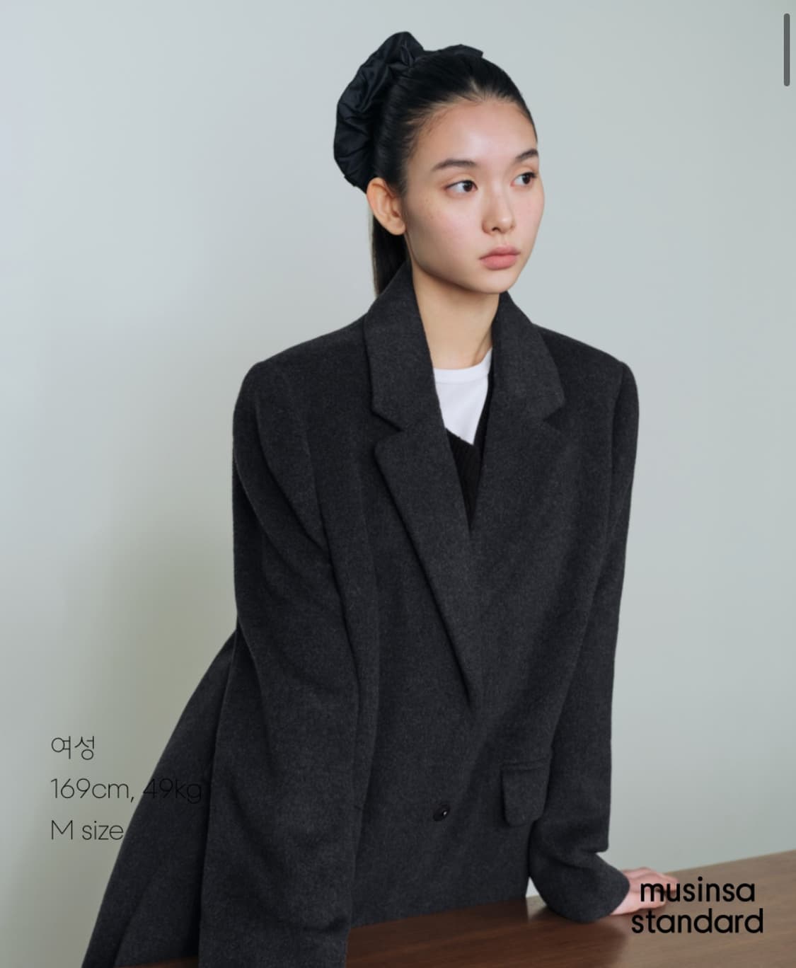 무신사스탠다드 우먼즈 캐시미어 블렌드 체스터 롱 코트 상품이미지2