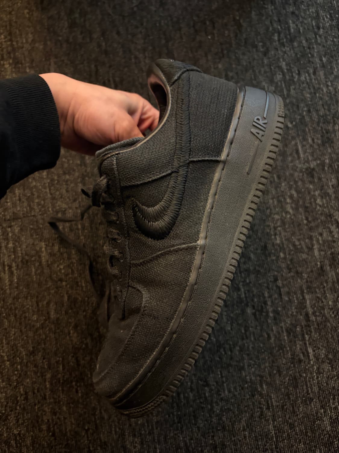 나이키 스투시 에어포스 1 로우 블랙 270 상품이미지2