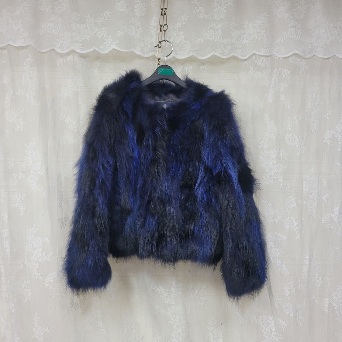 진도 네이비   라쿤퍼 코트 상품이미지2