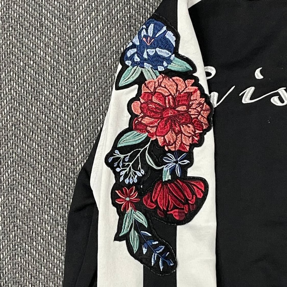 에비수 플라워 패치 블루종 v0128 상품이미지6