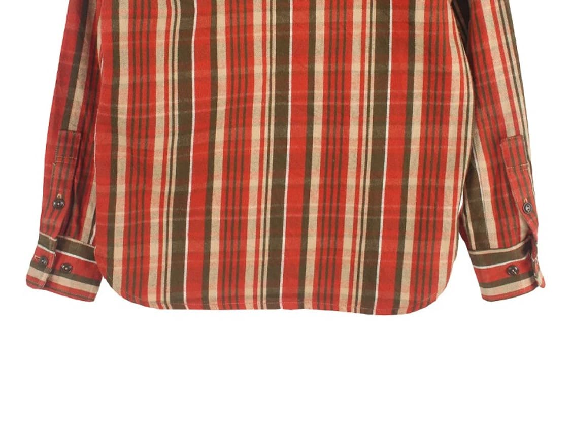 쿠쉬맨 (MEN - S) 코튼 체크 패턴 워크 셔츠 상품이미지6