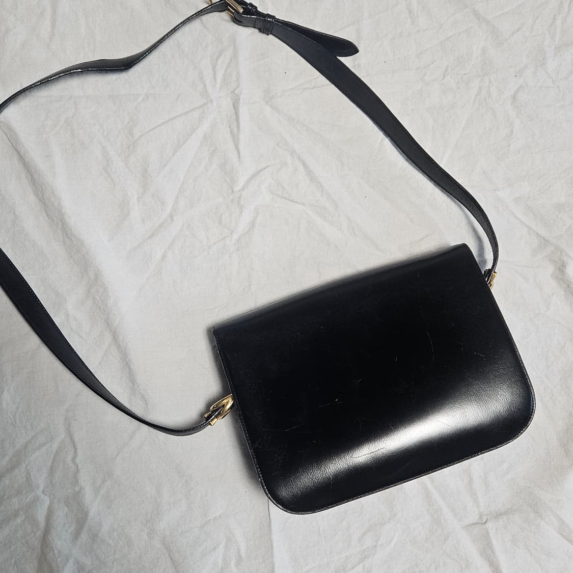 올드셀린 마차백 블랙/내부레드 상품이미지2