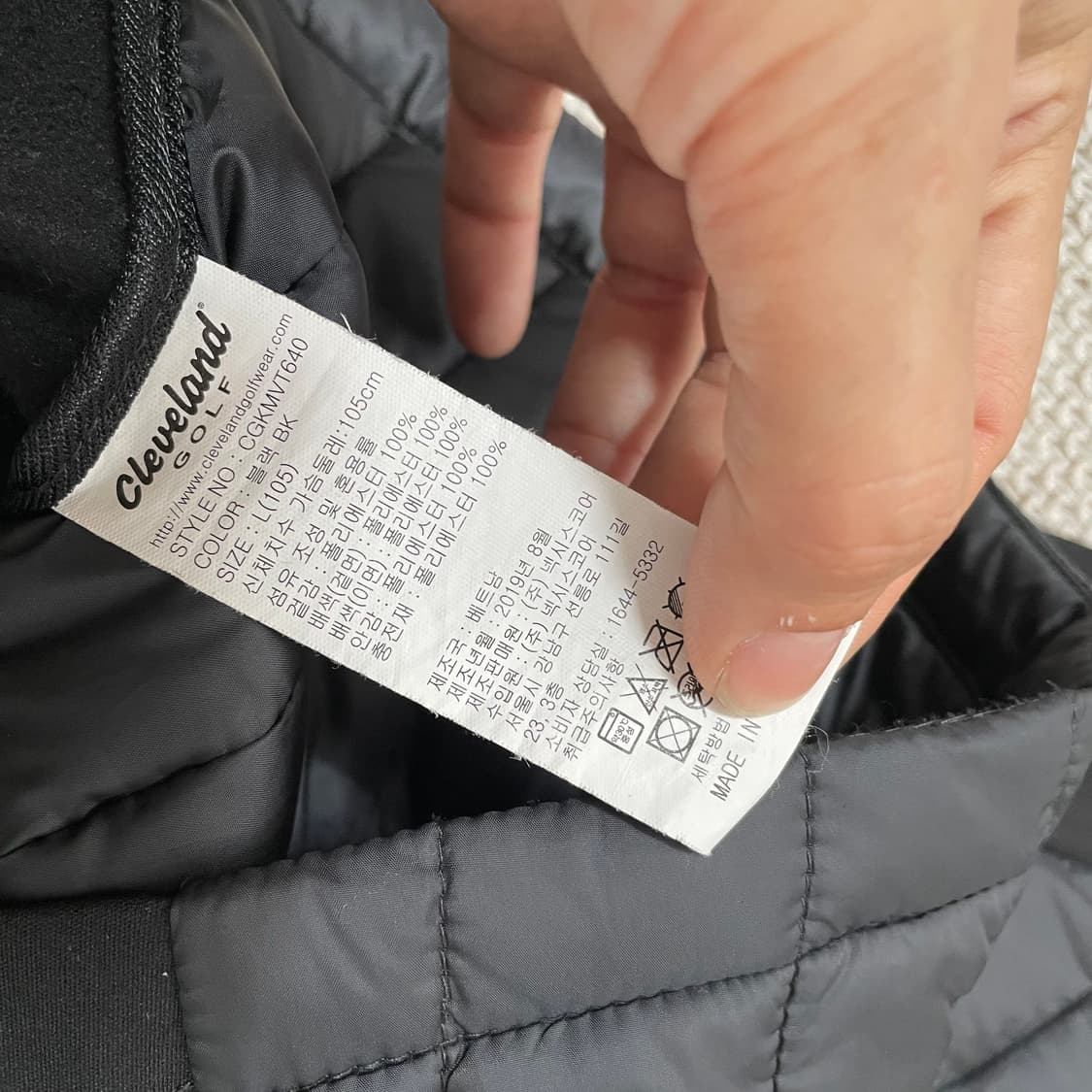 클리브랜드. 골프 패딩조끼 상품이미지5