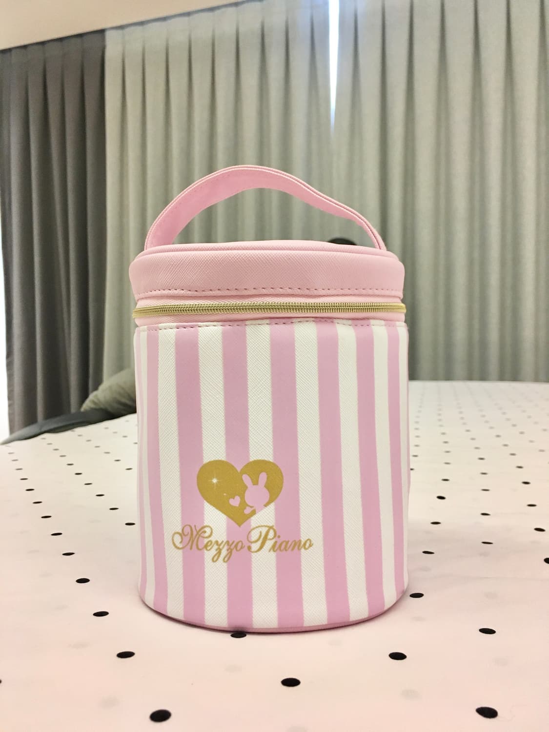 메조피아노 핑크 스트라이프 파우치 히메갸루 오네갸루 조지후쿠 상품이미지4