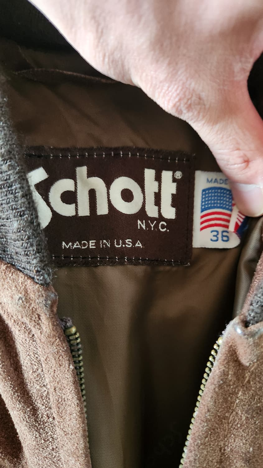 schott 스웨이드자켓 브라운 상품이미지2