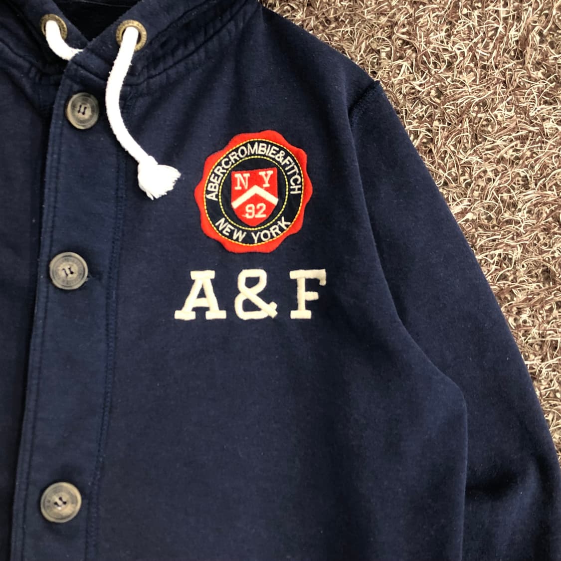 아베크롬비 버튼 네이비 후드 자켓 상품이미지2