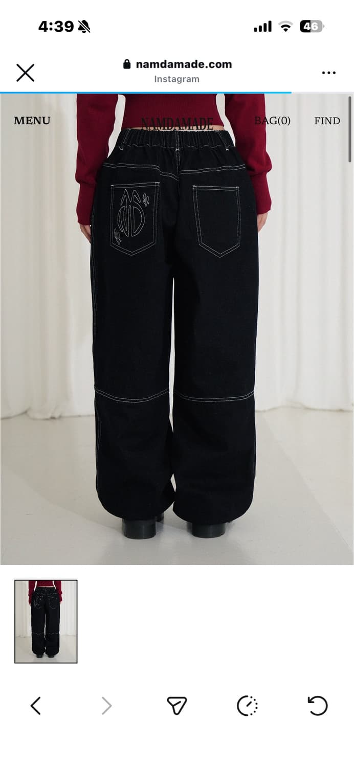 남다메이드 논페이드와이드팬츠 상품이미지1