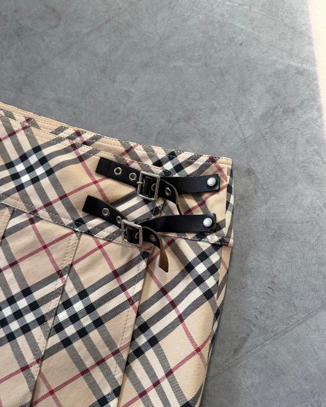 Burberry 버버리 블루라벨 노바체크 벨티드 플리츠 스커트 상품이미지6