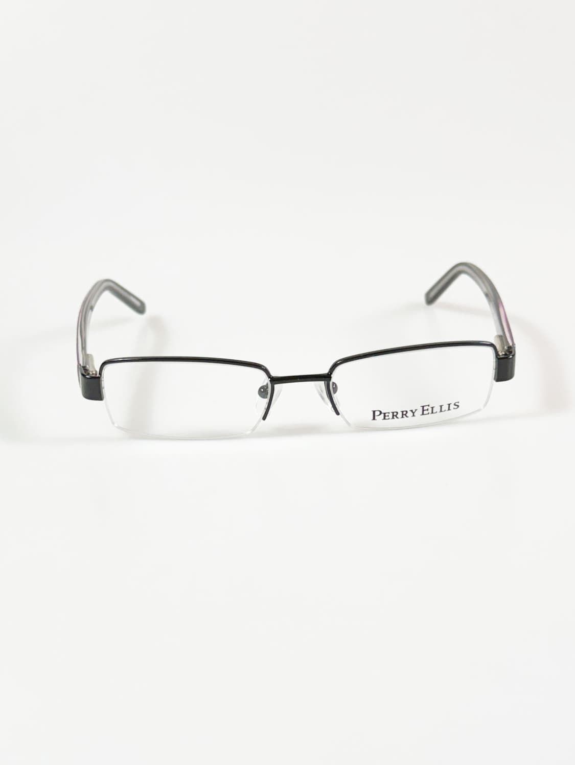 PERRY ELLIS 반무테 스퀘어 메탈 프레임 빈티지 안경 상품이미지2