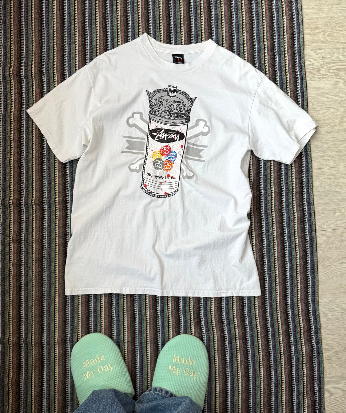 00s 올드 스투시 페인트캔 반팔 티셔츠 상품이미지1