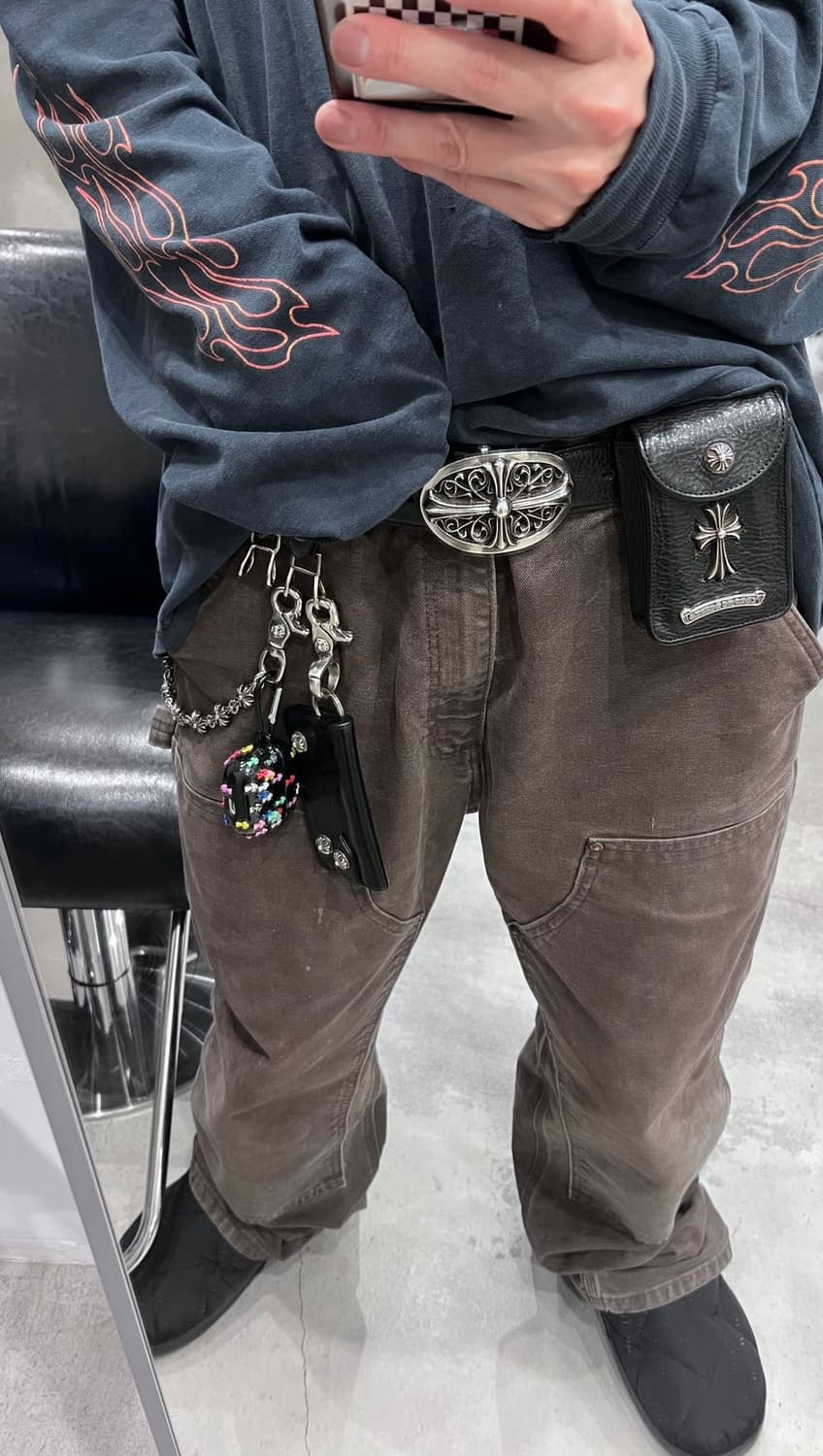 빈티지 칼하트 더블니 다크브라운 워크팬츠 B136DKB 상품이미지1