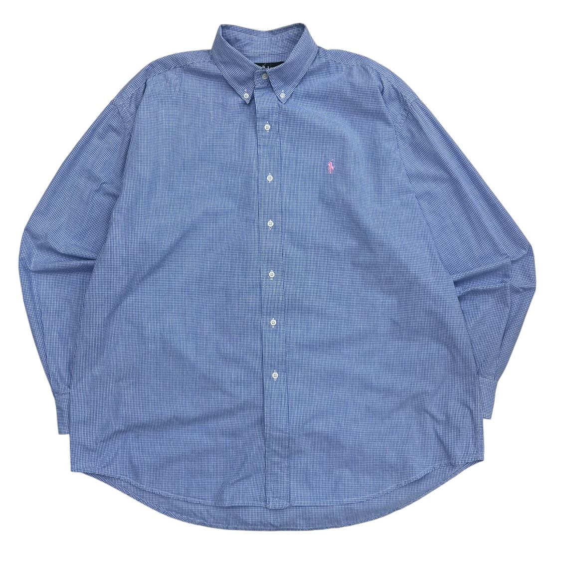 폴로 랄프로렌 딸기우유맛 포니 소라 잔체크 셔츠 XL 상품이미지2