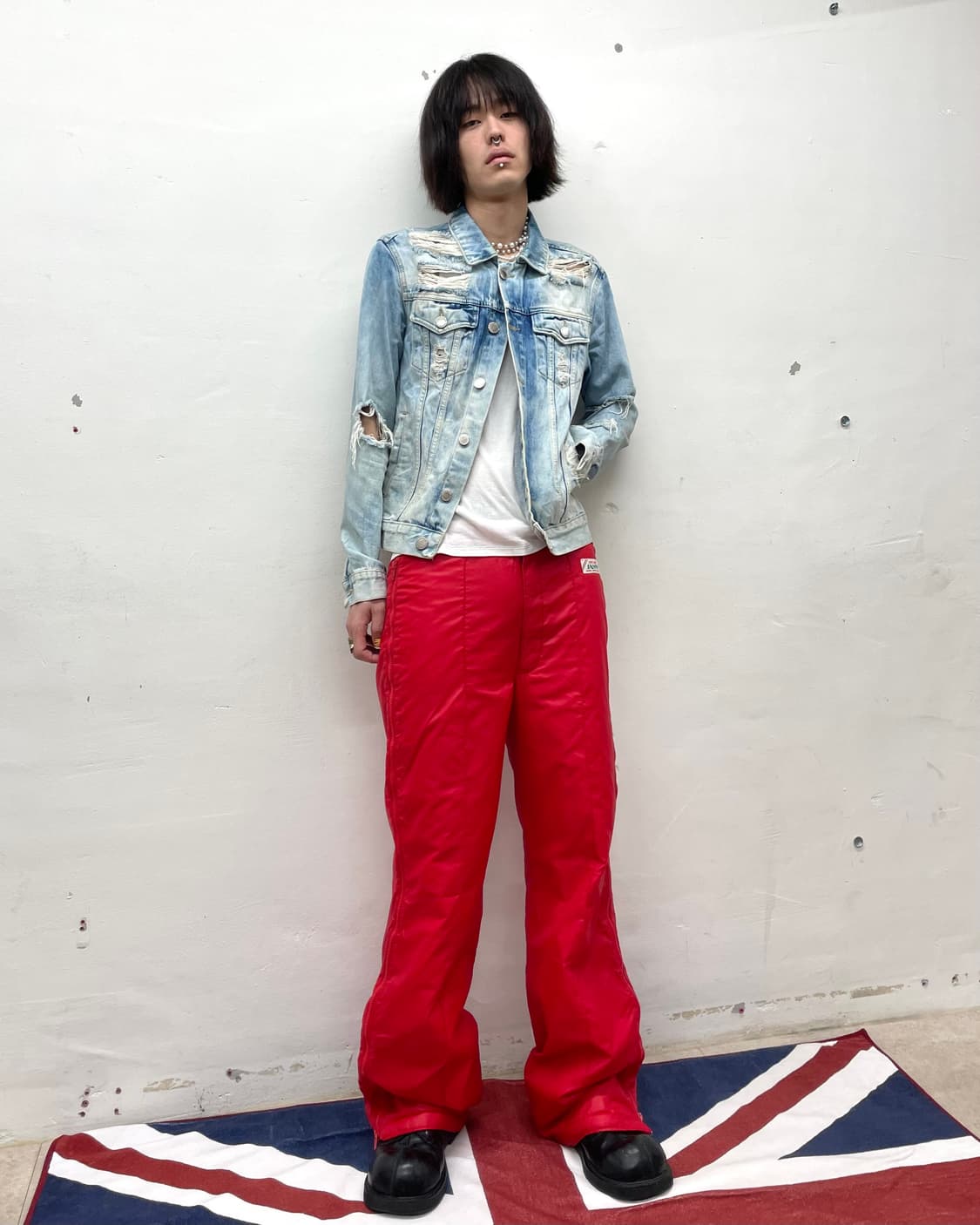  Distressed washed denim jacket 상품이미지7