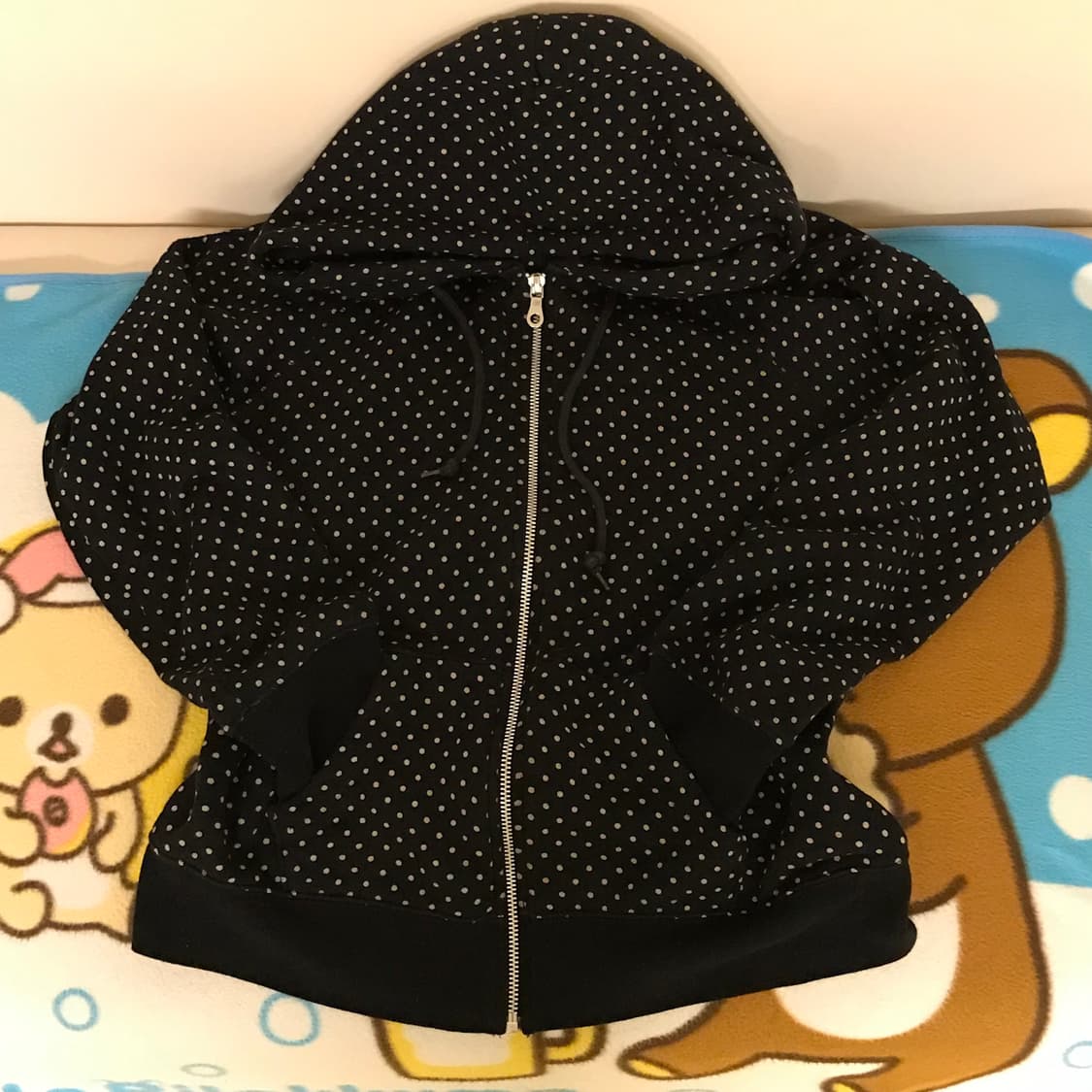 빈티지 도트 후드집업 상품이미지1