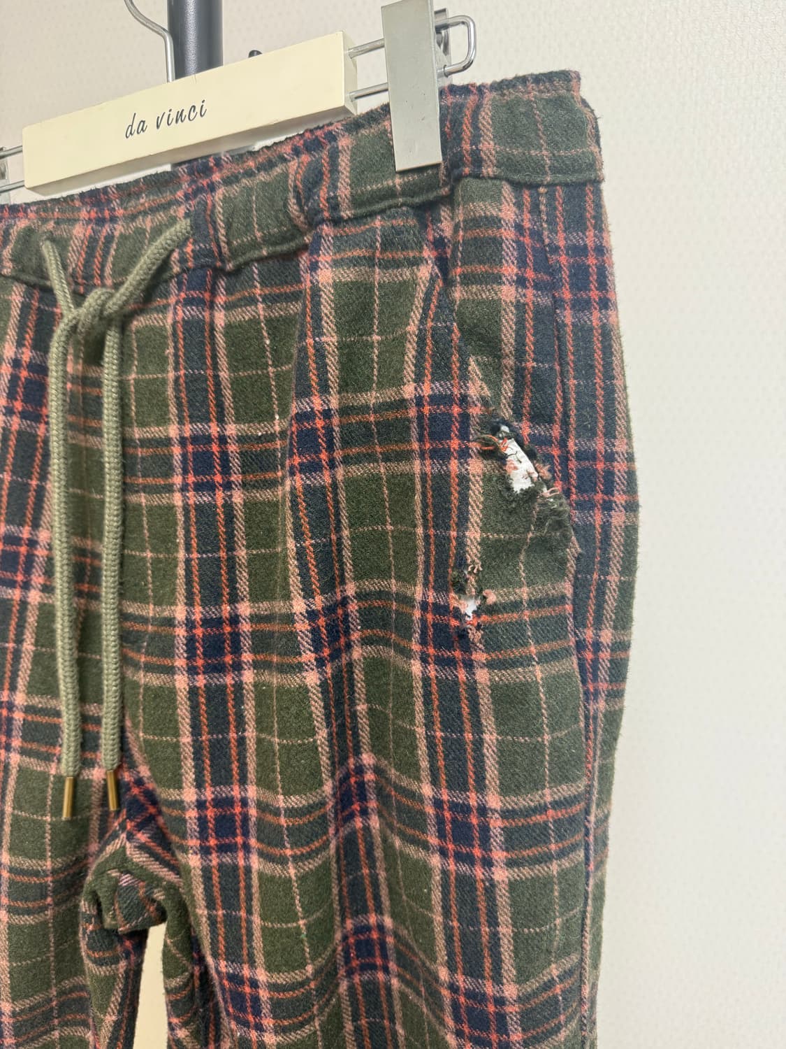 빈티지 otherfit 플란넬 체크 팬츠 상품이미지3
