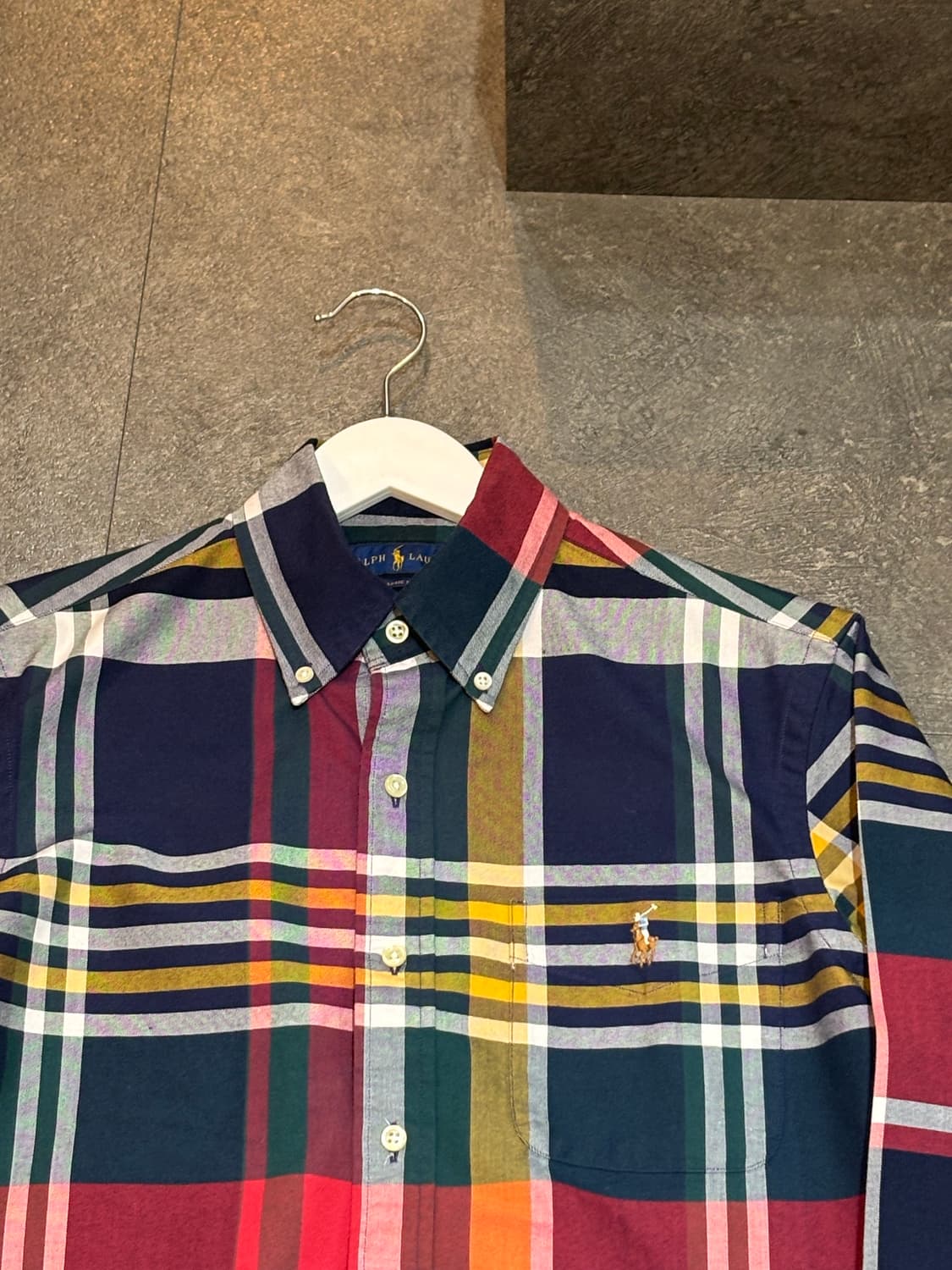 폴로 랄프로렌 옥스포드 체크 셔츠 남방 S 상품이미지5