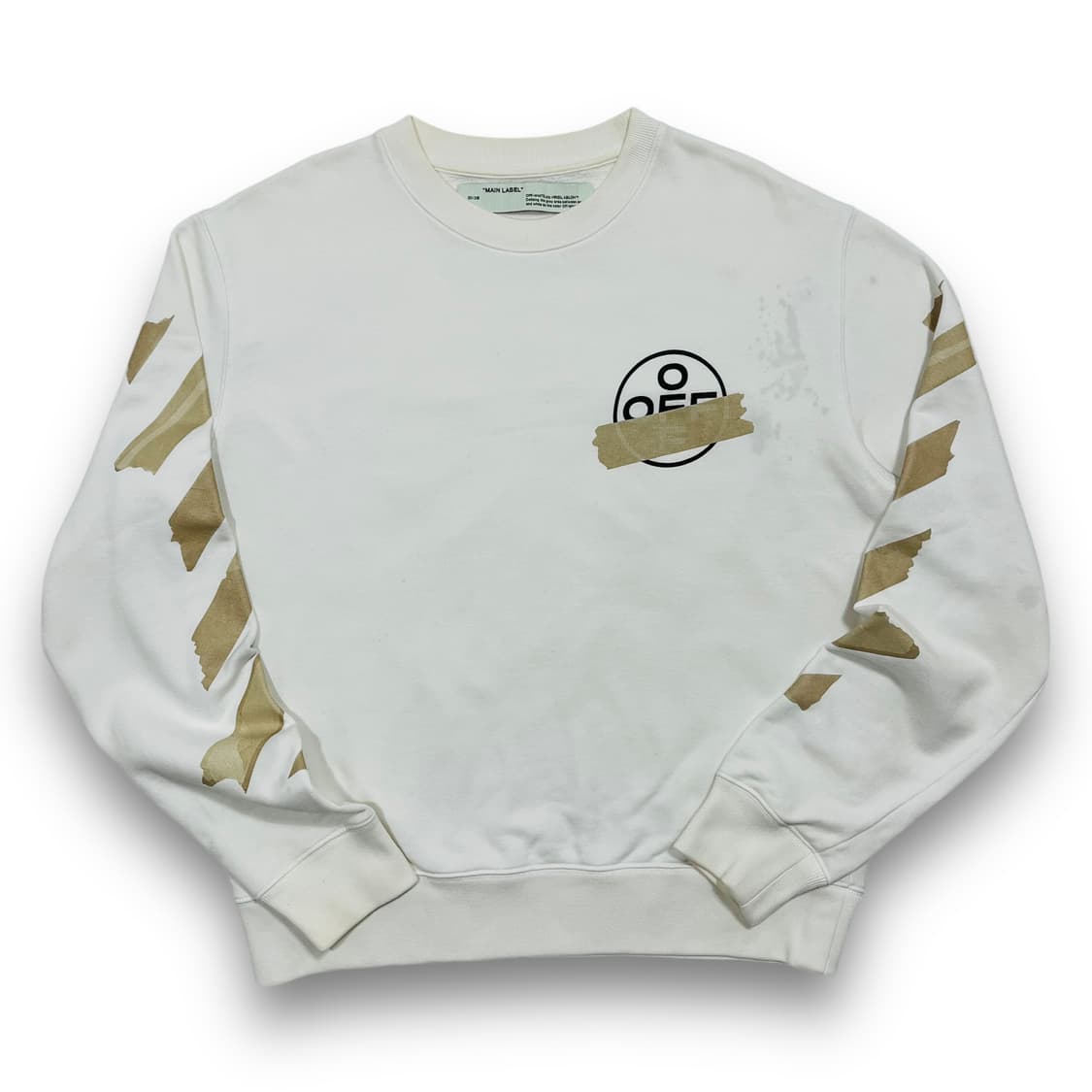 오프화이트 20ss 테이프 애로우 화이트 맨투맨 상품이미지1