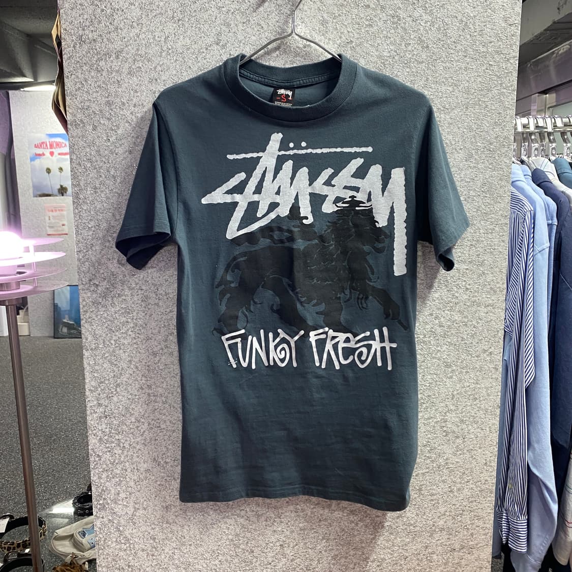 스투시 00s 라이언 블랙 반팔 티셔츠 B3603 상품이미지2