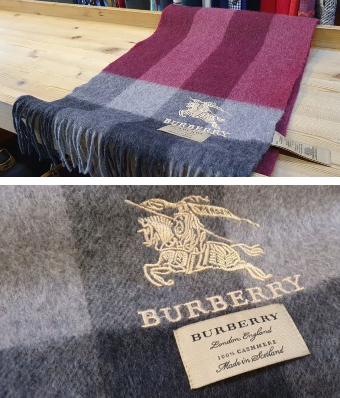 버버리 캐시미어 머플러 상품이미지1