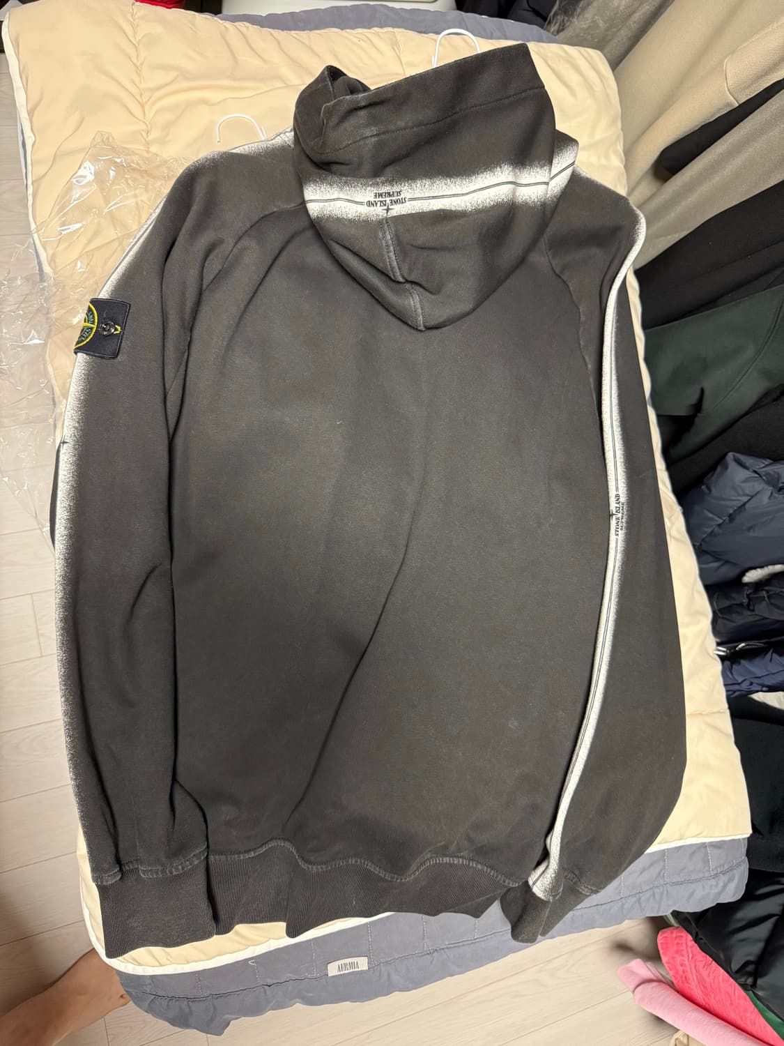 스톤아일랜드 슈프림 스트라이프 후드 XL 상품이미지3