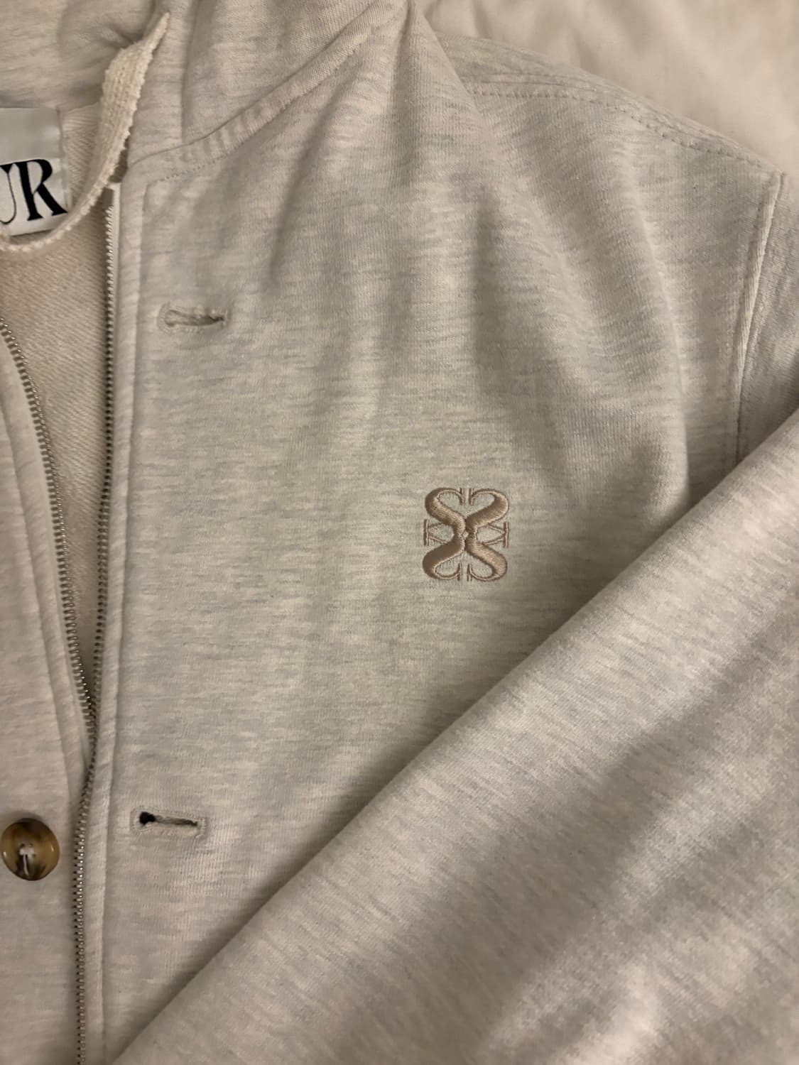 세터 테오 코튼 올 데이 후드 집업 멜란지 아이보리 m사이즈 상품이미지4