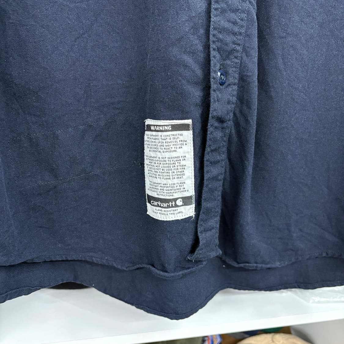 (L) 칼하트 FR 자수 디테일 워크 셔츠 made in USA 상품이미지4