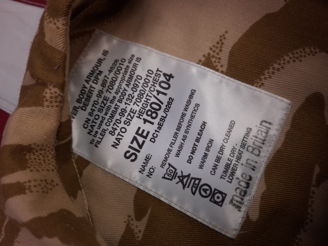 새제품급 오리지날 영국군 지급용 DPM 방탄 베스트 커버 상품이미지2