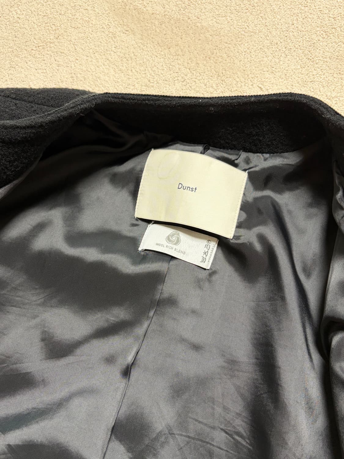 던스트 블랙 울 블렌드 자켓 S 상품이미지4