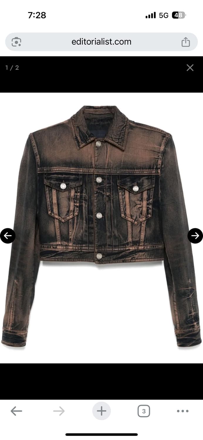 준지 [Runway] Denim Cropped Trucker 자켓 상품이미지2