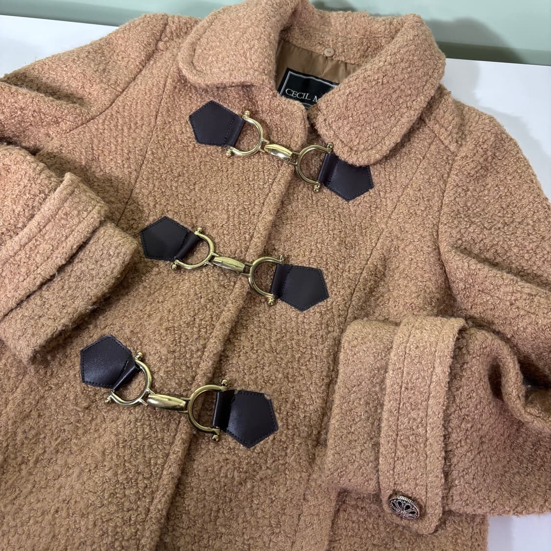 우먼M CECIL MCBEE 세실맥비 브라운 부클 파이어맨 자켓 상품이미지1