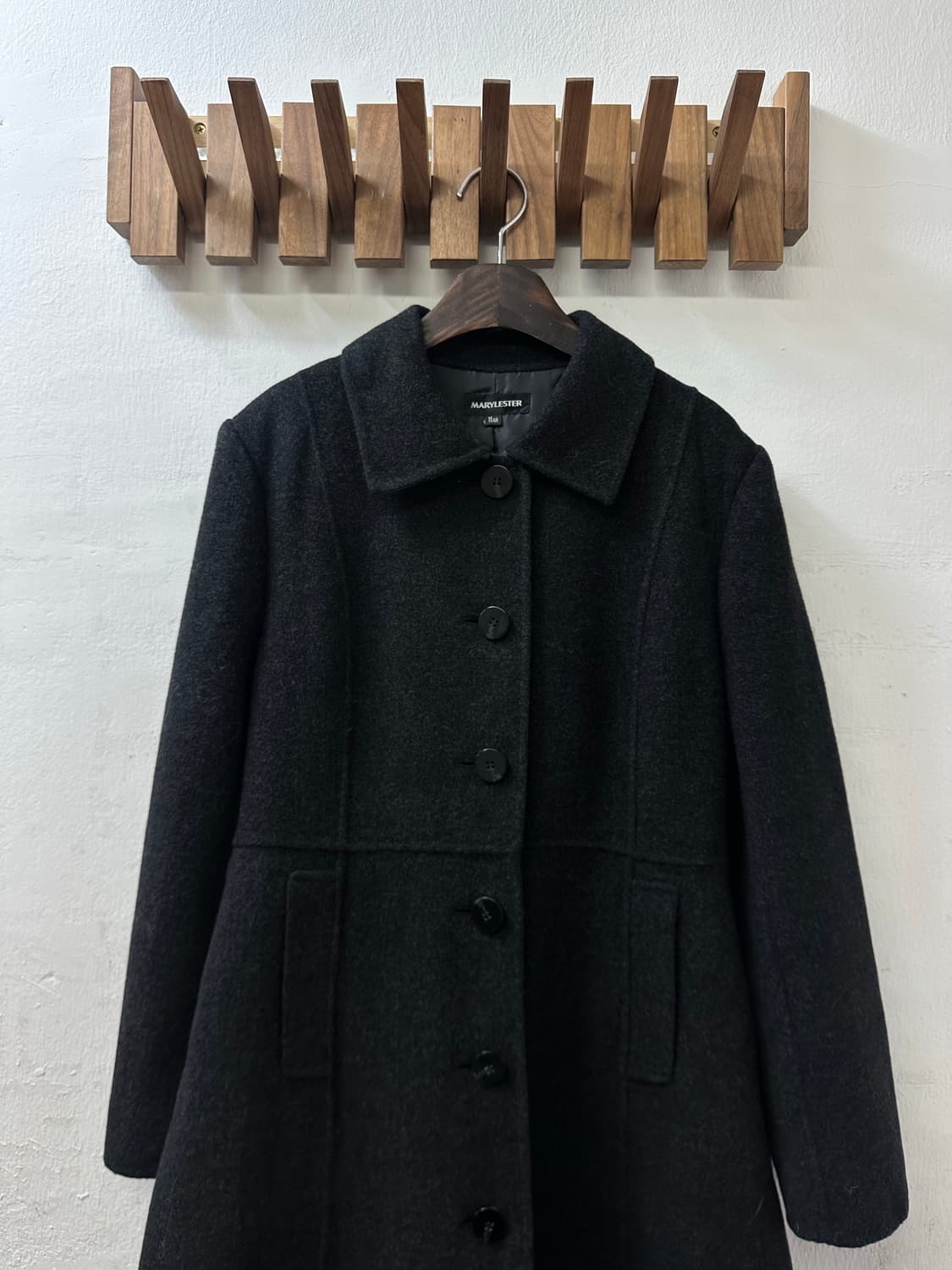 일본빈티지 울 앙고라 캐시미어 혼방 A라인 코트 상품이미지5