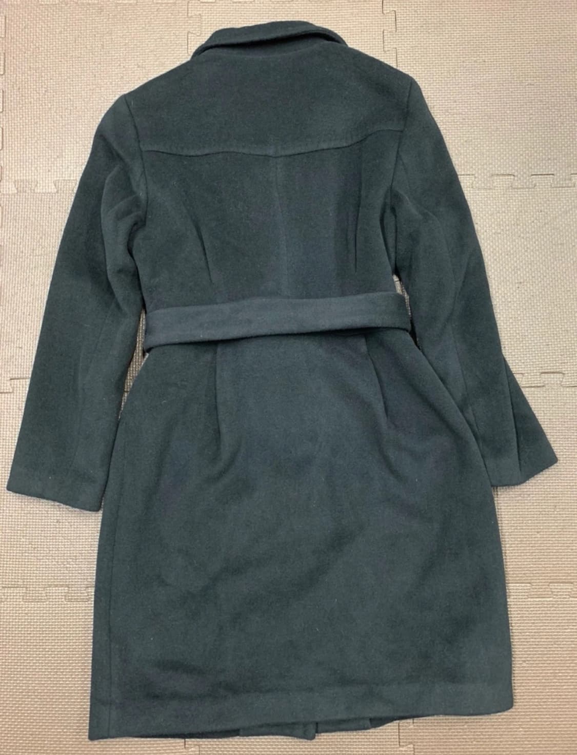 새제품 우바 울 앙고라 캐시미어 핸드메이드 블랙 코트 상품이미지4