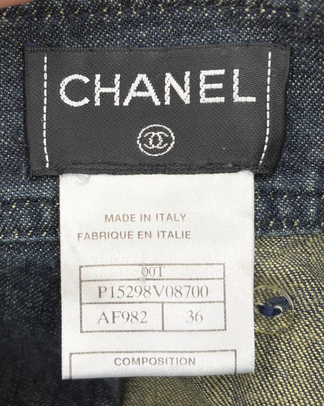 샤넬 데님 요크 플레어 실루엣 미디 스커트  상품이미지7