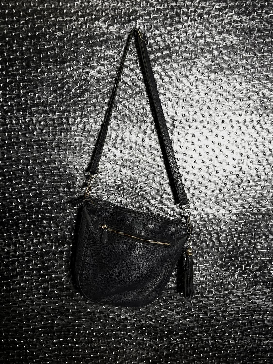 프린지 레더 크로스바디백 상품이미지1