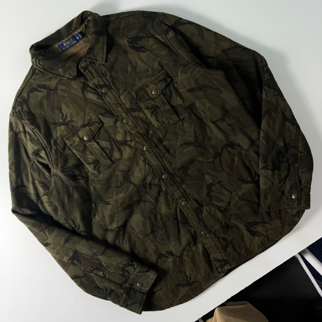 Polo 폴로 랄프로렌 카모플라쥬 퀼티드 셔츠 자켓 상품이미지2