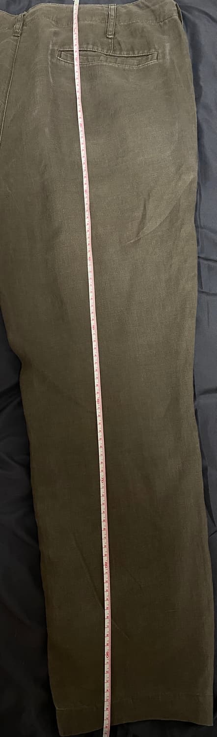 (XL)무인양품 무지 린넨 팬츠 카키 - 15,000 상품이미지9