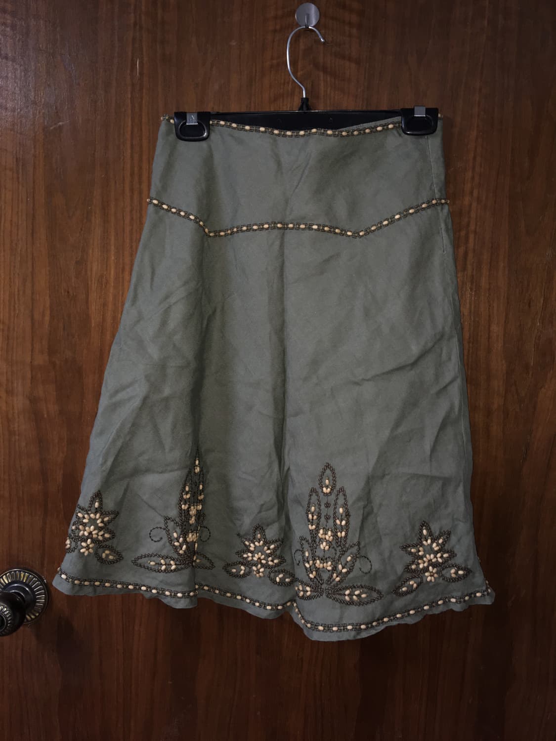 히피 에스닉 비즈 미디 스커트 상품이미지1