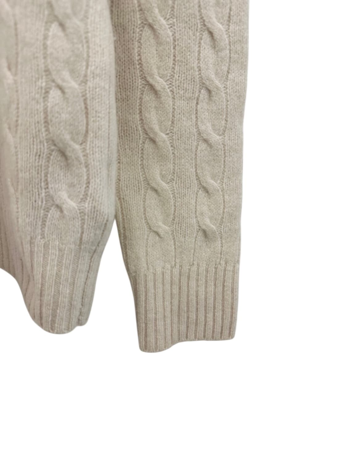 폴로 꽈배기 캐시미어 니트 아이보리 (여성M) 상품이미지7