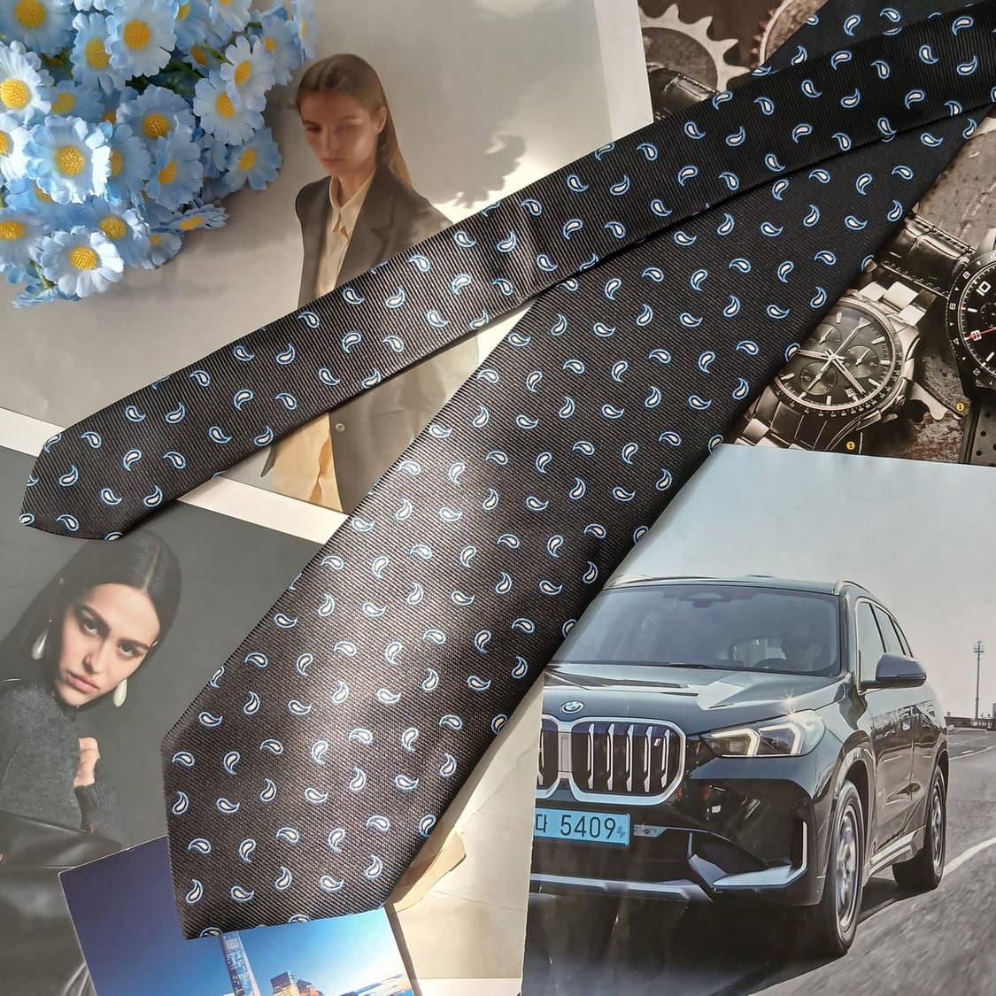 브룩스브라더스 페이즐리 패턴 넥타이 9.2cm A+~A등급 A19662 상품이미지4