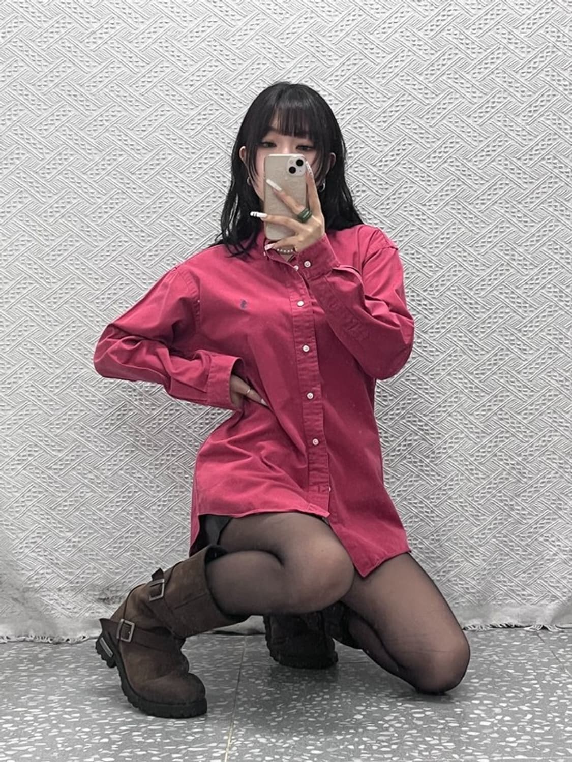 폴로 랄프로렌 빈티지 컨트리 레트로 코랄레드 셔츠 90 C11016 상품이미지2