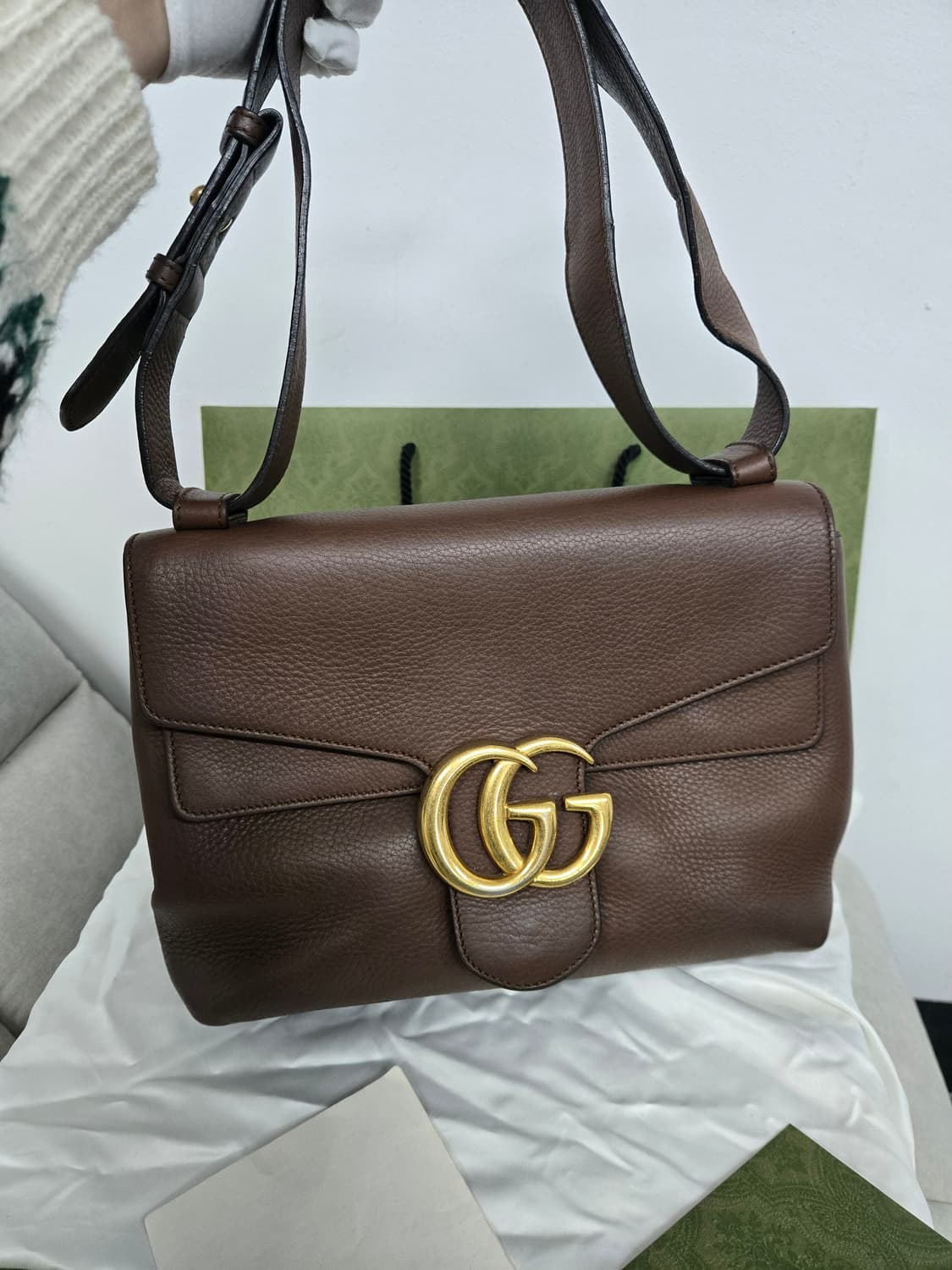 [보증서 정품] 구찌 마몬트 가죽 숄더백 상품이미지6