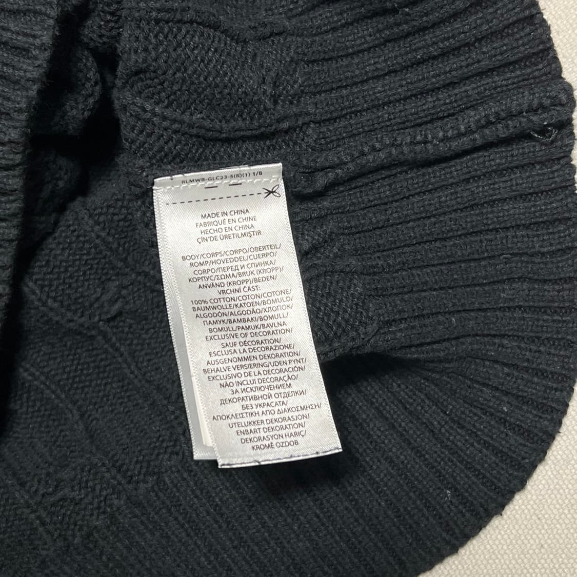 M 폴로랄프로렌 블랙 케이블 니트 상품이미지5