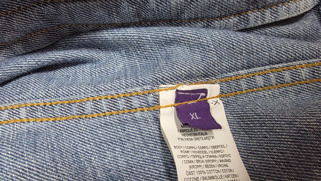 폴로 랄프로렌 퍼플라벨 데님 트러커 자켓 xl 상품이미지4