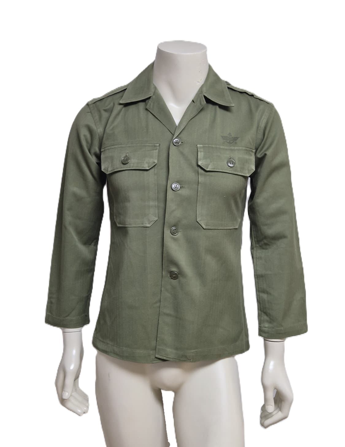 국군 구형 70년대 민무늬 전투복 상의 자켓 (S) 상품이미지1